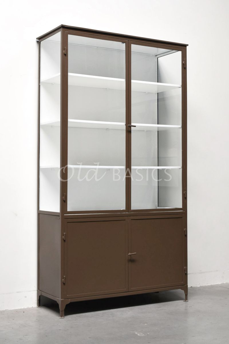 Apothekerskast Ilya Grand Walnootbruin, bruin, cognac, materiaal staal